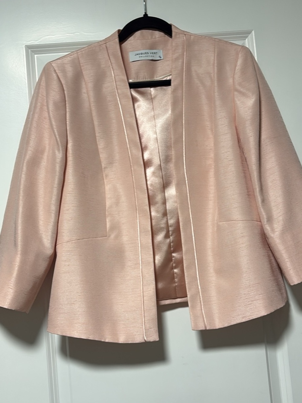 Jacques Vert Blush Pink Open-Front Blazer